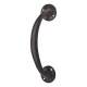 Victorian Antique Black Iron Bow Door Pull Handle - Screw Fix - 254 x 33mm