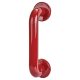 Rouge Red Nylon D-Bar Door Pull Handle on Rose - Screw Fix - 220mm c/c