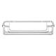 Wirework Medium Shower Soap Dish Basket - 65 x 250 x 120mm - Mild Steel