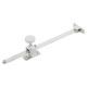 Budget Adjustable Screw Down Locking Casement Window Stay - 10"/250mm Length - Sat Chrome