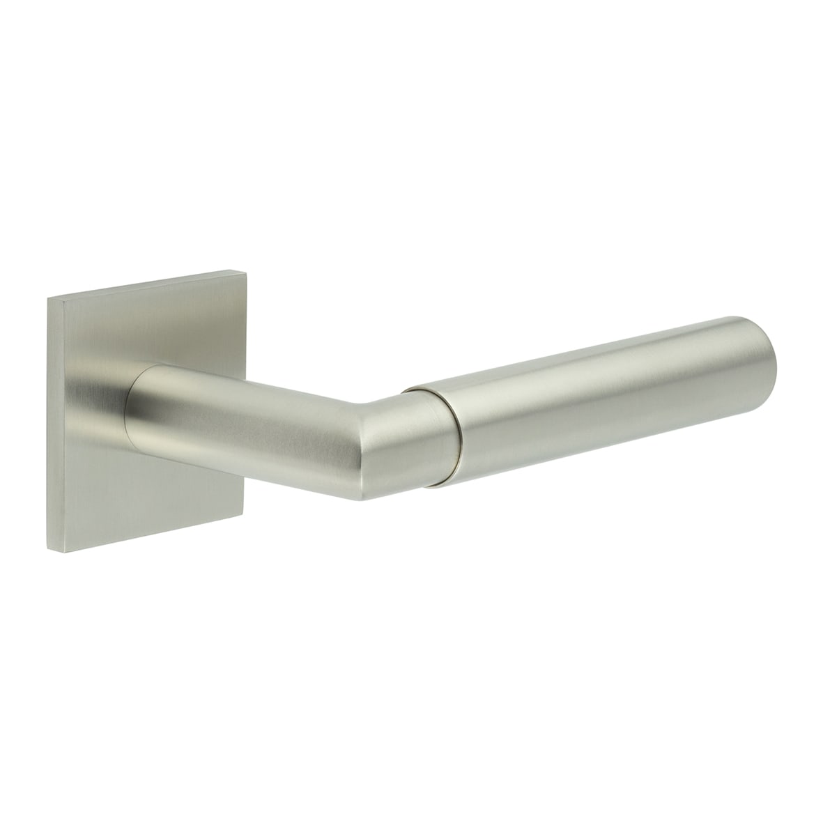 Satin Stainless Steel Fixed Dead Door Handles on Square Rose - CR-102 Range