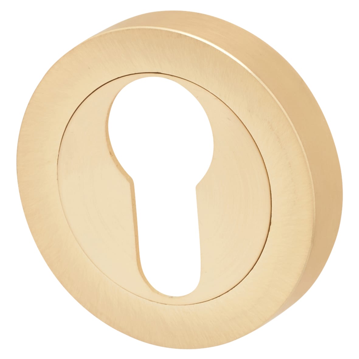 Escutcheon - 50mm Diameter - Euro - Satin Brass