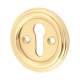 Parisian Escutcheon - 42mm Diameter - Keyhole - Polished Brass