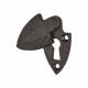Shield Covered Escutcheon - 57 x 28mm - Keyhole - Antique Black Iron
