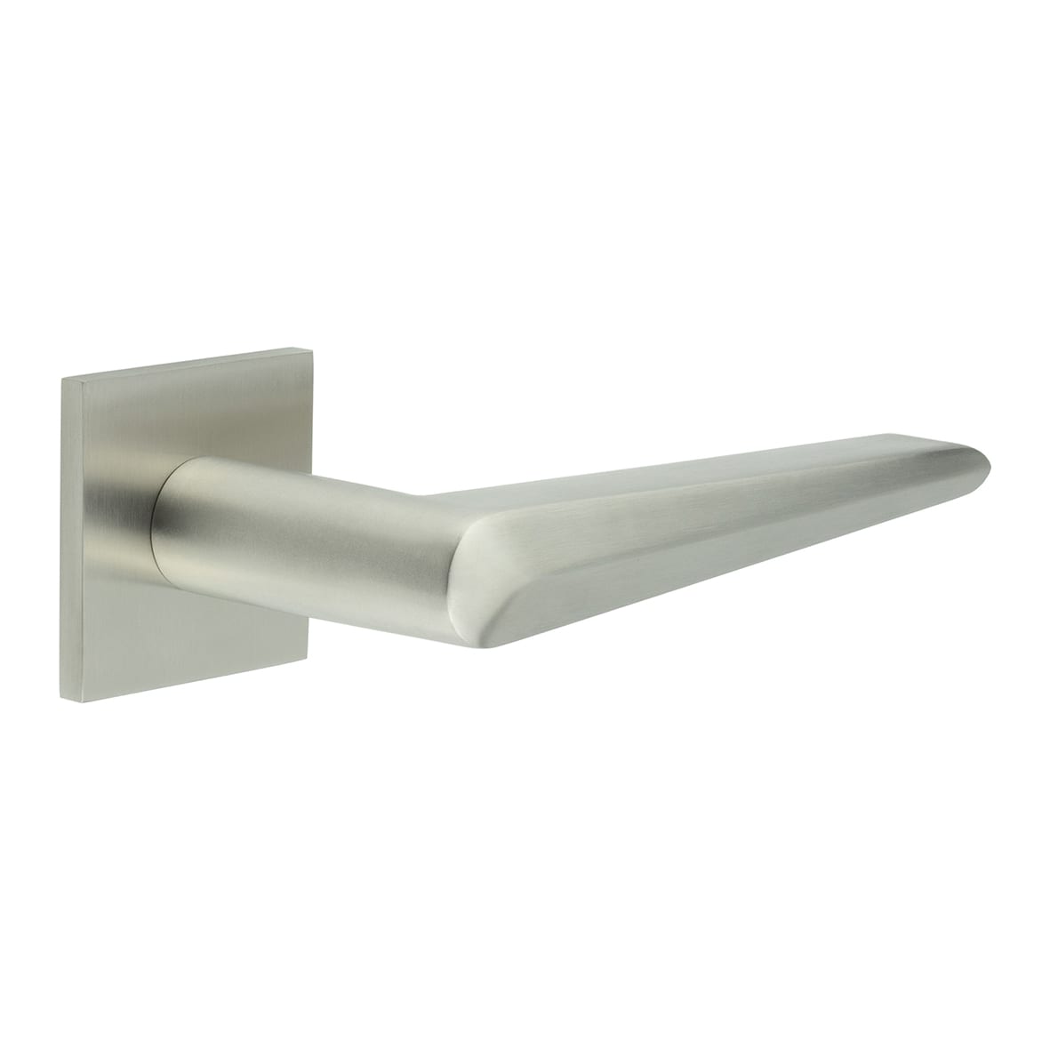 Satin Stainless Steel Fixed Dead Door Handles on Square Rose - CR-107 Range