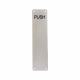 Aluminium Finger Plate - Push - 300 x 75 x 3mm - Satin