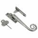 Locking Night Vent Casement Window Fastener - Right Hand - Pewter