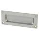 Rectangular Flush Cabinet Pull Handle - 102 x 45mm - Satin Chrome