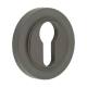 Escutcheon on Plain Rose - 53mm Diameter - Euro - Dark Bronze