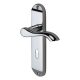 Polished Chrome Scroll Keyhole Lock Door Handles - Aurora Range - 183 x 42mm
