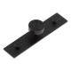 Murray Round Cabinet Knob on Plain Backplate - 30mm Diameter - Black