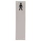 Finger Plate - Mens Toilet Door Sign - 300 x 75mm - Polished Stainless Steel