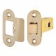 Heavy Duty Tubular Latch - 65mm Case - 44mm Backset - Radius - PVD Brass