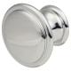 Rim Round Cabinet Knob - 30mm Diameter - Polished Chrome
