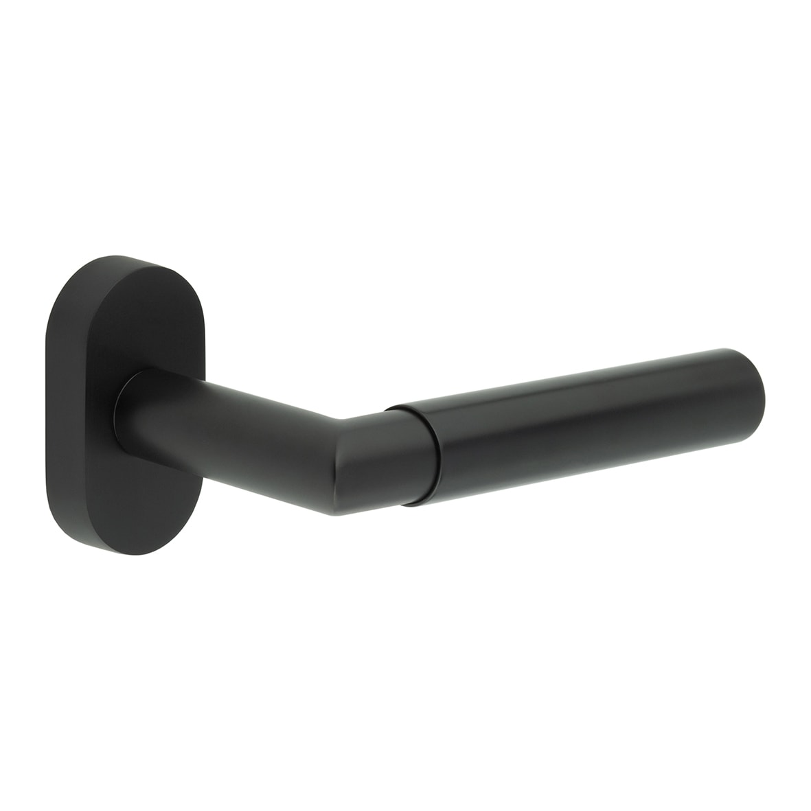 Black uPVC Multipoint Door Handles on Oval Rose - CR-102 Range