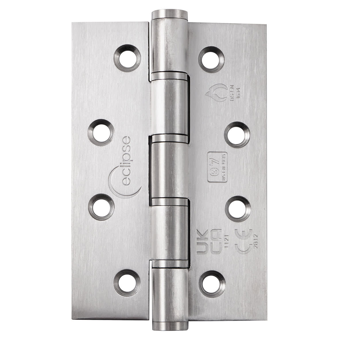 Slim Knuckle Grade 7 Washered Butt Fire Door Hinge - 102 x 67 x 2.5mm - Sat Stainless - Pair