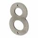 76mm Screw Fix Door Numeral - 8 - Pewter
