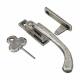 Pear Drop Locking Night Vent Casement Window Fastener - Left Hand - Pewter