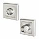 Square Bathroom Turn & Release - 52mm Diameter - Satin Chrome