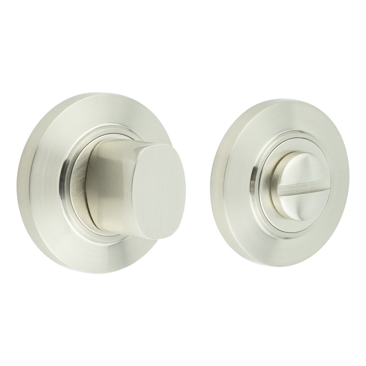Inner 3 Turn & Release with Chamfered Rose - 47mm Diameter - Satin Nickel
