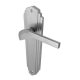 Marcus Satin Chrome Art Deco Latch Door Handles - Waldorf Range - 203 x 66mm