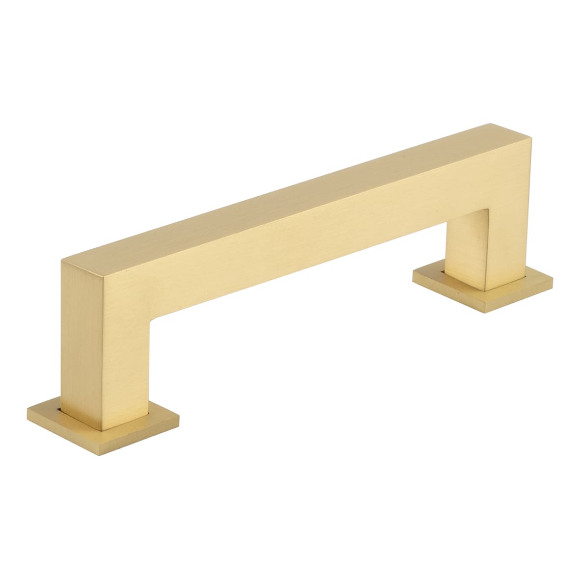 Trafalgar 25mm Square D-Bar Cabinet Pull Handle - 128mm c/c - Satin Brass