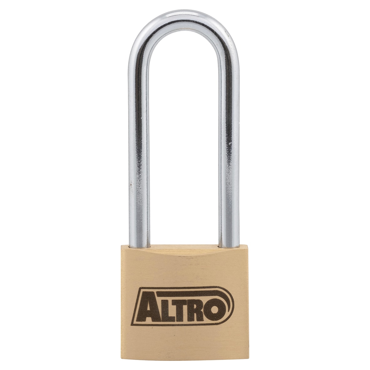 Solid Brass Long Shackle Padlock - 40mm Body - 51 x 23mm Shackle - Keyed to Differ
