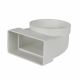 90° Elbow Connector - 110 x 54mm - White