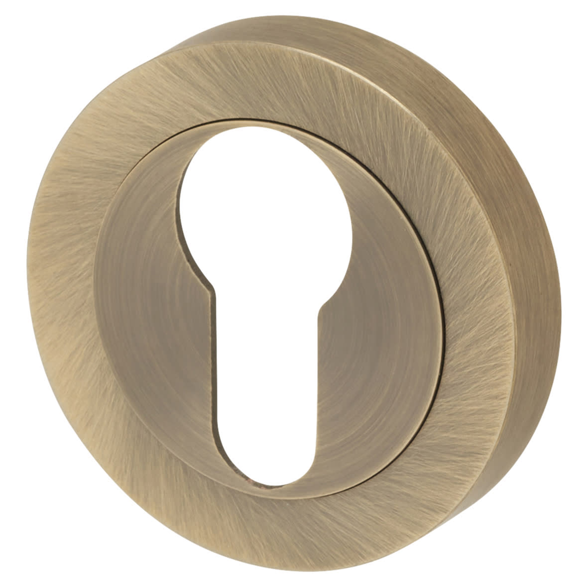 Escutcheon - 50mm Diameter - Euro - Antique Brass