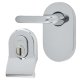 Polished Chrome Cylinder Pull and Disabled Turn for Mortice Nightlatch
