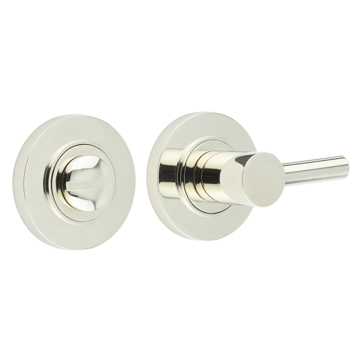 Easy Turn & Release with Plain Rose - 50mm Diameter - Polished Nickel