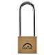 Lion Open Long Shackle Padlock - 40mm Body - 64 x 22.5mm Shackle - Brass