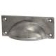 Square Cabinet Cup Handle - 84mm Centres - Pewter Effect