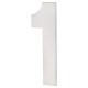 100mm Concealed Screw Fix Door Numeral - 1 - Polished Stainless Steel