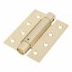 Adjustable Self Closing Fire Door Spring Hinge - 102 x 76 x 3mm - Polished Brass - Pack of 3