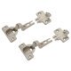 Slide On MODUL Cabinet Hinge Pack - 100° - Sprung - Inset - Zinc Plated - Pair