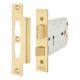 2026 Horizontal Bolt Through Bathroom Lock - 124mm Case - 38-101.5mm Backset - Polished Brass