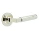 Polished Nickel Fire Rated Door Handles on Round Knurled Rose - Westminster Range