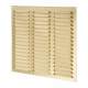 Hooded Louvre Vent - 305 x 305mm - 23750mm² Free Air Flow - Polished Brass