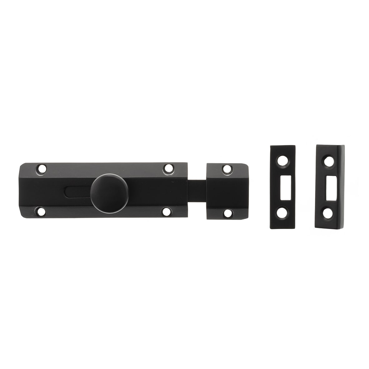 French Door Bolt/Flat Section Bolt - 100 x 35mm - Matt Black