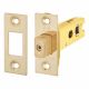 8mm Bolt Through Tubular Bathroom Deadbolt - 76mm Case - 57mm Backset - Square - PVD Brass