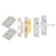 Polished Chrome Victorian Straight 3 Lever Sashlock Door Handles Pack