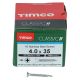 Classic Pozi Countersunk Wood Screws - 4.0 x 35mm - A2 Stainless Steel - Pack of 200