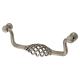 Cage Cabinet Drop Handle - 128mm Centres - Polished Steel