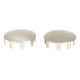40mm Handrail System - Shallow End Caps - Brushed Nickel - Pack of 2
