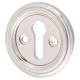 Parisian Escutcheon - 42mm Diameter - Keyhole - Satin Nickel