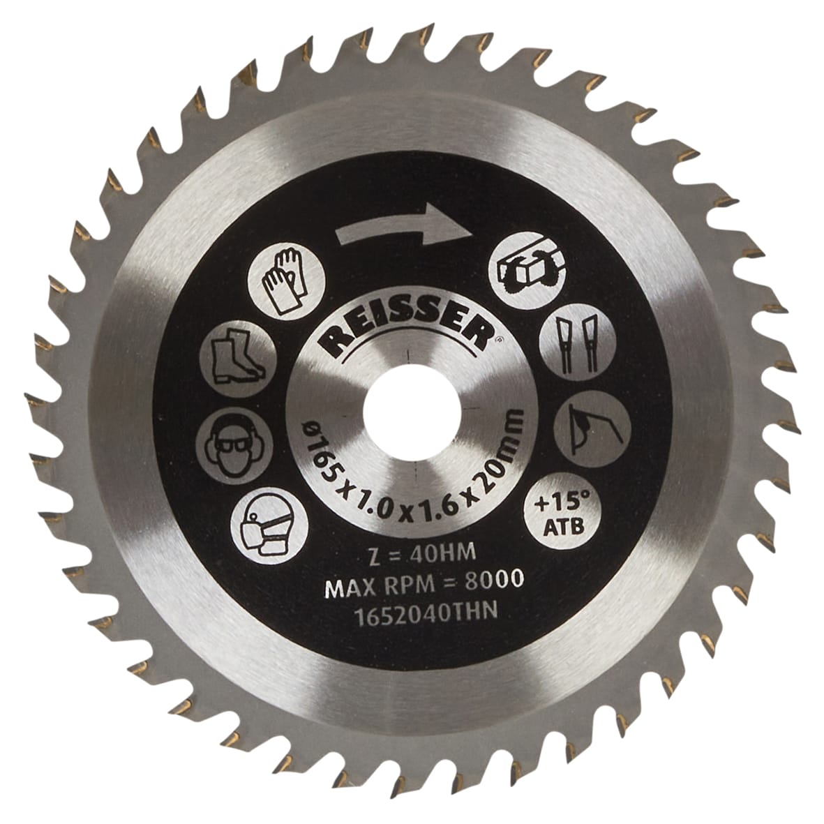 TCT Circular Saw Blade - 165 x 20mm - 40T - Wood - Thin Kerf