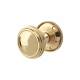 Polished Brass Lined Mortice Door Knob - 65mm Rose Diameter