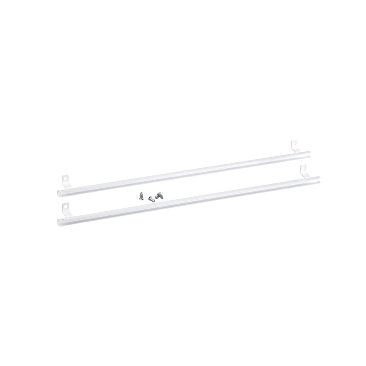 Top Track System - Runners for Wire & Mesh Baskets - 490mm Length - White - Pair