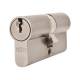 J2X18 Pattern 5 Pin 64mm Euro Double Cylinder - 32 + 32mm - Satin Chrome - Keyed to Differ